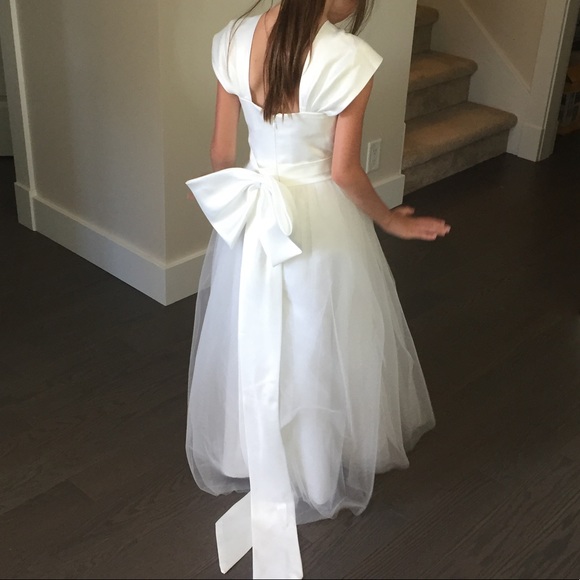 White Flower Girl Dress/Gown - Picture 2 of 3